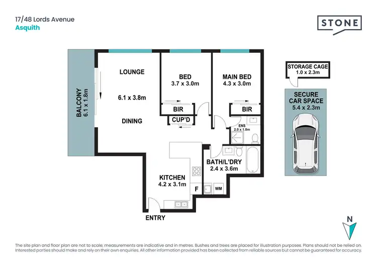 Floorplan of Homely apartment listing, 17/48-50 Lords Avenue, Asquith NSW 2077