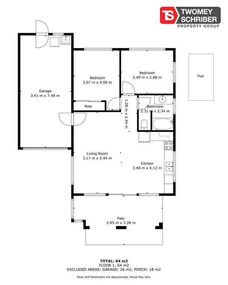 Floorplan of Homely semi-detached listing, 2/10 Tristania Street, Holloways Beach QLD 4878
