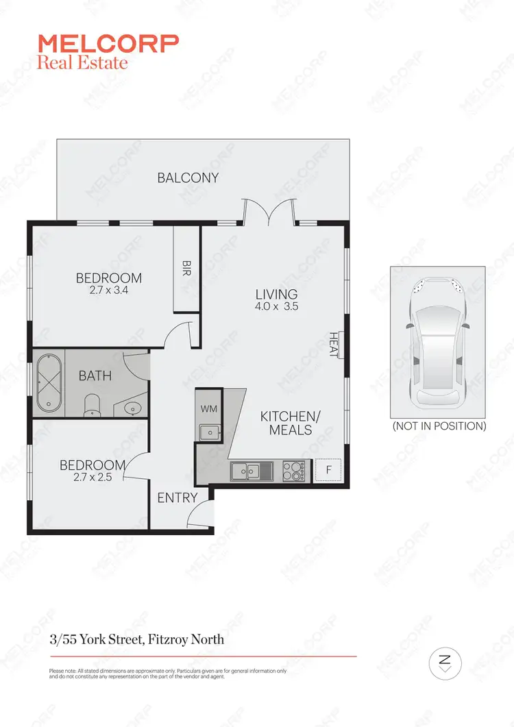 Floorplan of Homely apartment listing, 3/55 York Street, Fitzroy North VIC 3068