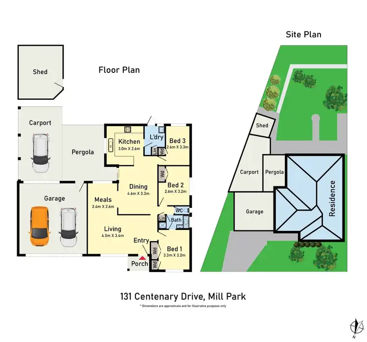 Floorplan of Homely house listing, 131 Centenary Drive, Mill Park VIC 3082
