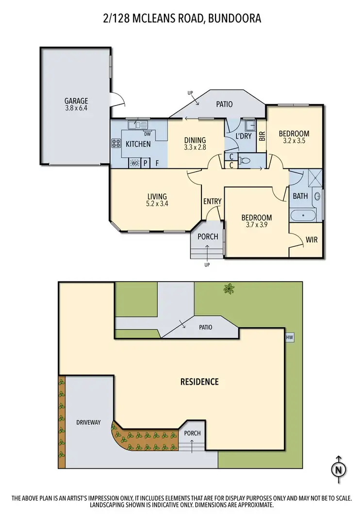Floorplan of Homely unit listing, 2/128 Mcleans Road, Bundoora VIC 3083