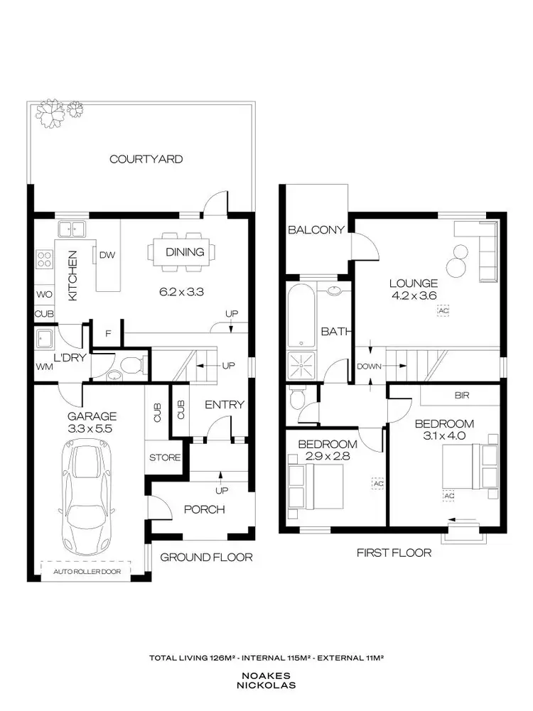 Floorplan of Homely townhouse listing, 5 Dimora Court, Adelaide SA 5000