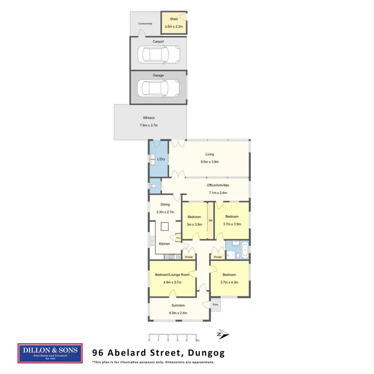 Floorplan of Homely house listing, 96 Abelard Street, Dungog NSW 2420