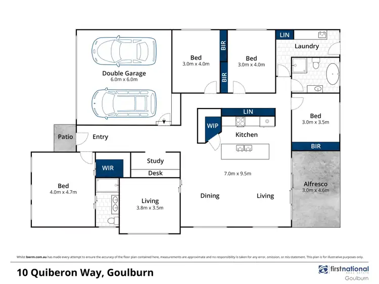 Floorplan of Homely house listing, 10 Quiberon Way, Goulburn NSW 2580