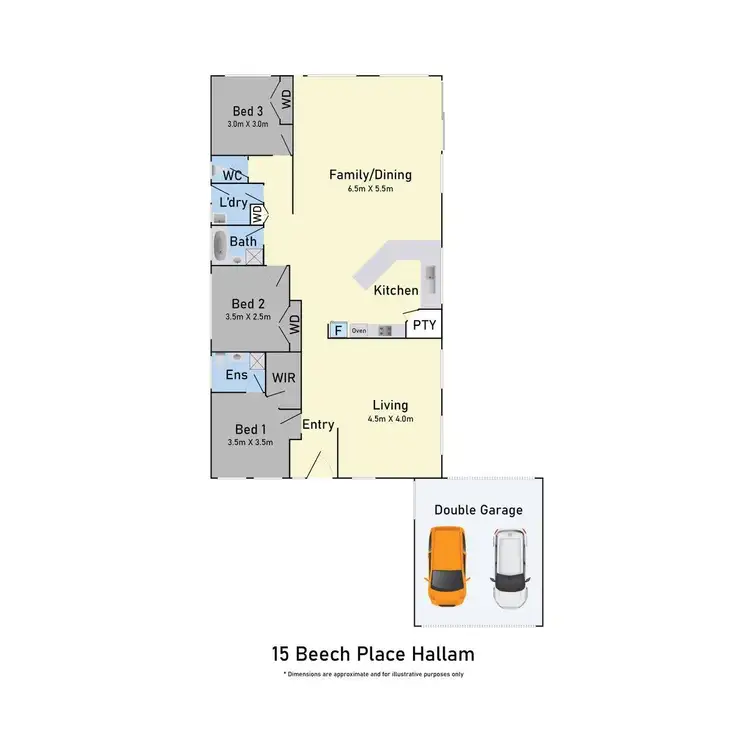 Floorplan of Homely house listing, 15 Beech Place, Hallam VIC 3803