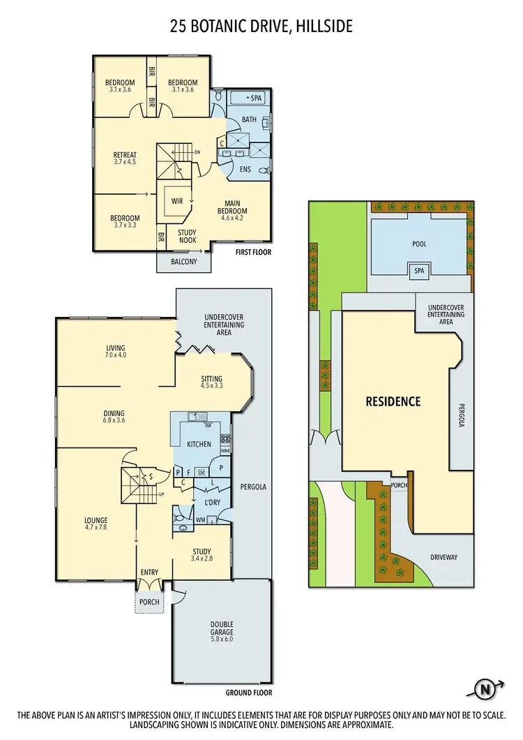 Floorplan of Homely house listing, 25 Botanic Drive, Hillside VIC 3037