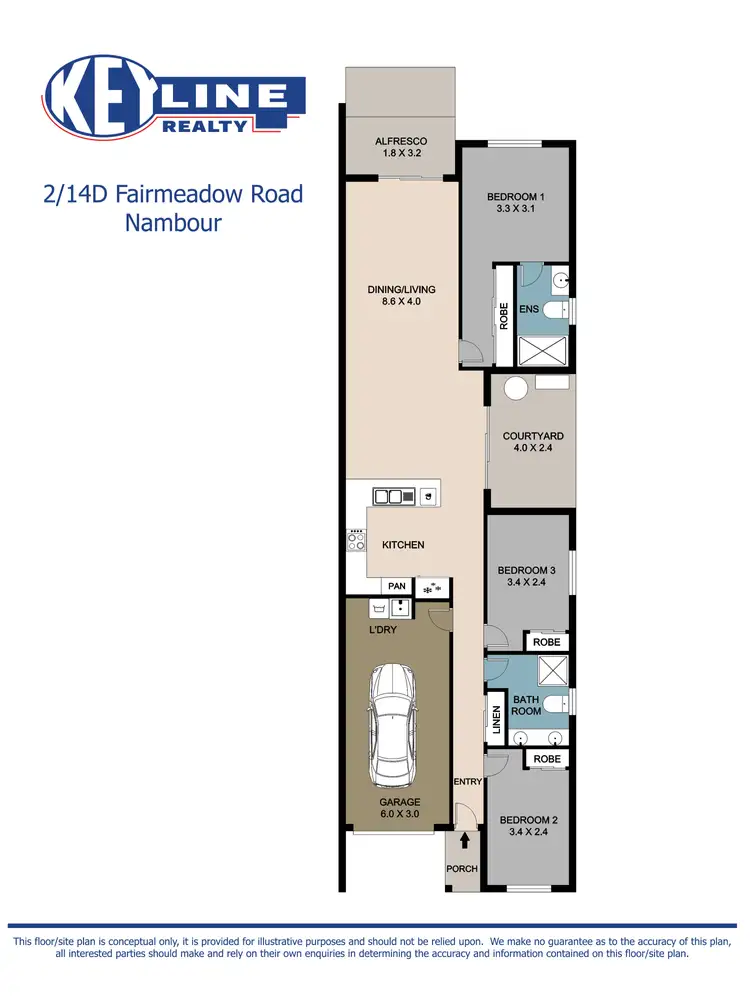 Floorplan of Homely semi-detached listing, 2/14D Fairmeadow Road, Nambour QLD 4560