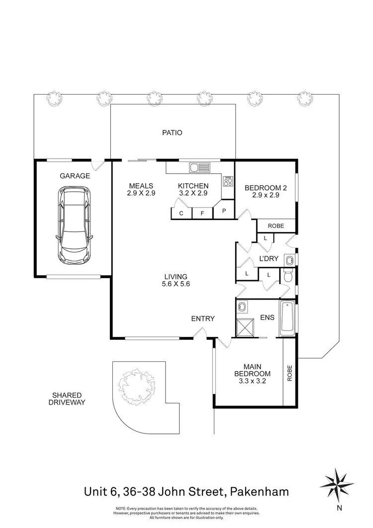 Floorplan of Homely unit listing, 6/36-38 John Street, Pakenham VIC 3810