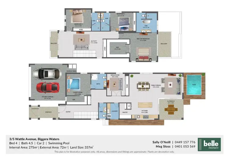Floorplan of Homely house listing, 3/5 Wattle Avenue, Biggera Waters QLD 4216