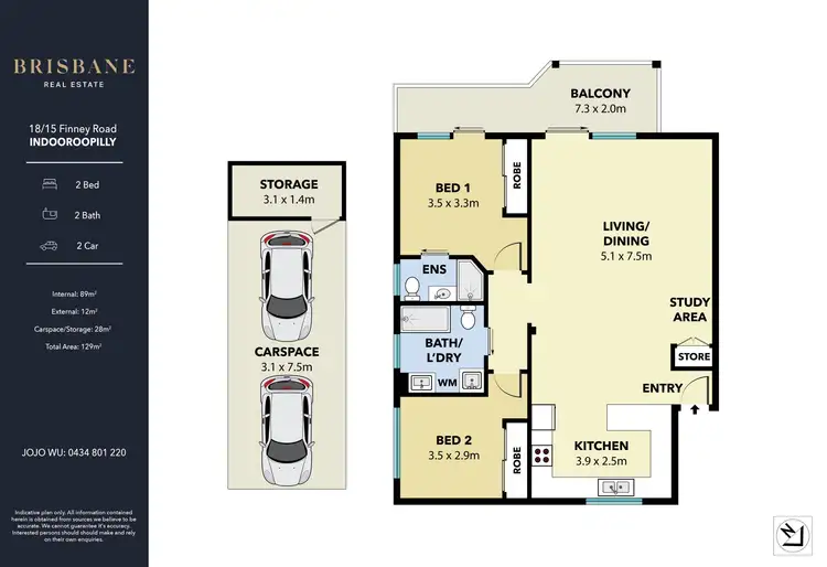 Floorplan of Homely apartment listing, 18/15 Finney Road, Indooroopilly QLD 4068