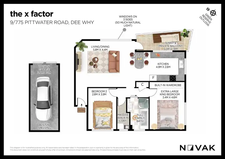 Floorplan of Homely apartment listing, 9/775 Pittwater Road, Dee Why NSW 2099