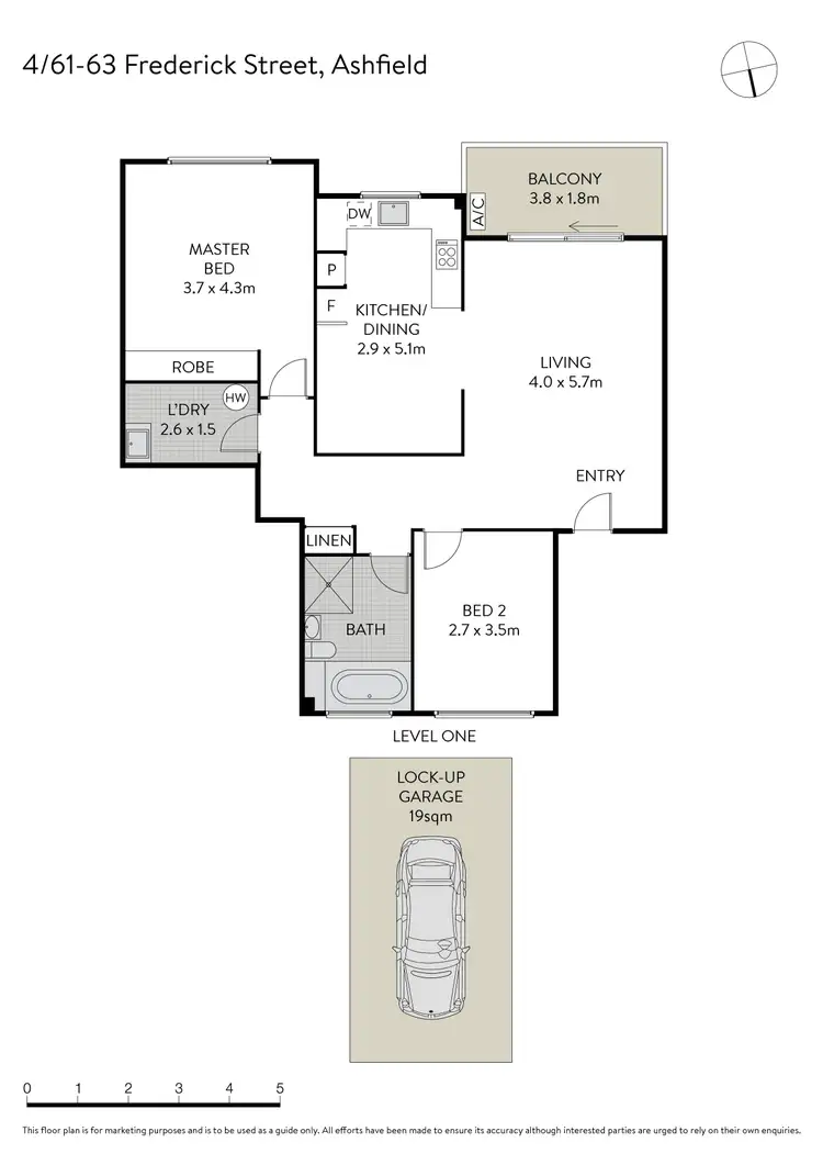 Floorplan of Homely apartment listing, 4/61-63 Frederick Street, Ashfield NSW 2131