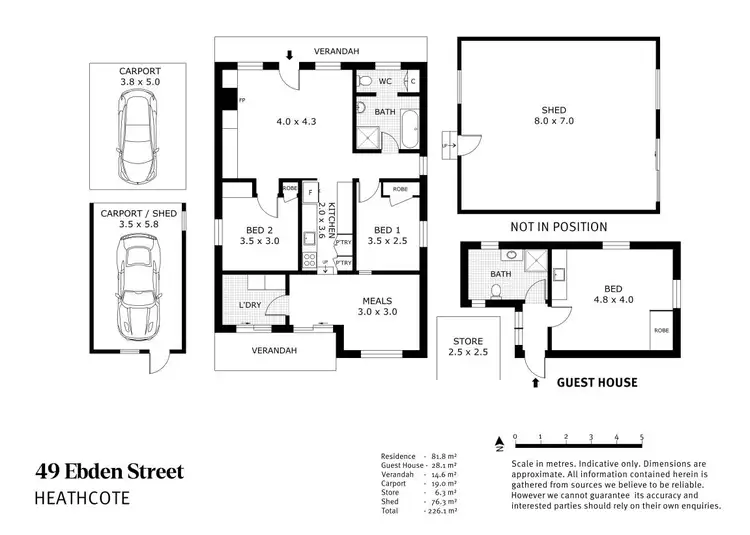 Floorplan of Homely house listing, 49 Ebden Street, Heathcote VIC 3523
