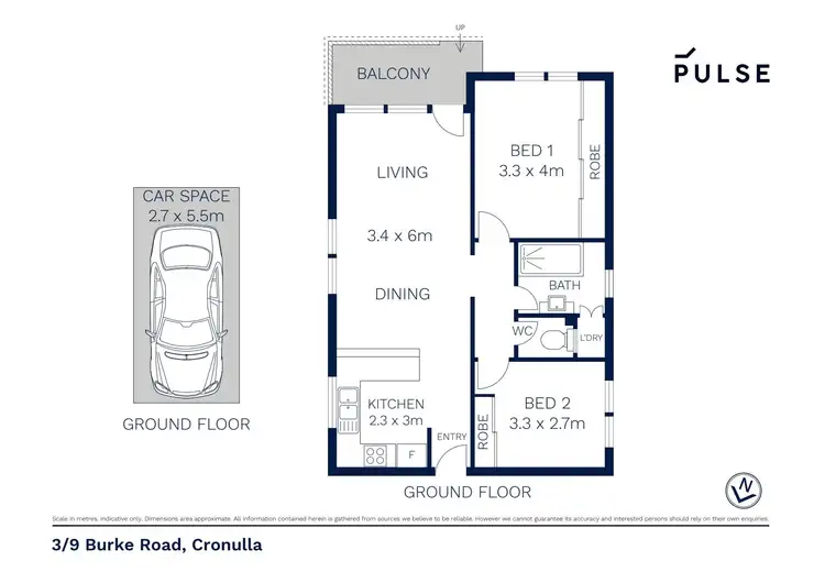 Floorplan of Homely apartment listing, 3/9 Burke Road, Cronulla NSW 2230