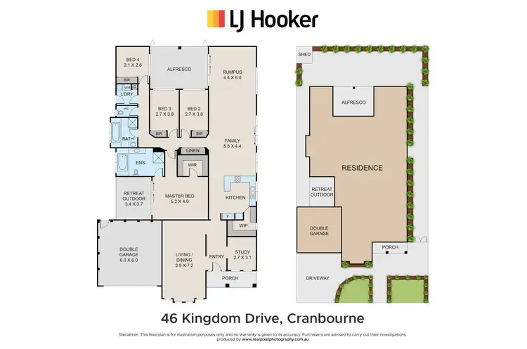 Floorplan of Homely house listing, 46 Kingdom Drive, Cranbourne VIC 3977