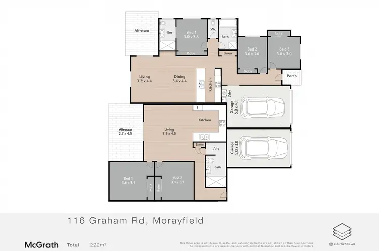Floorplan of Homely semi-detached listing, 116 Graham Road, Morayfield QLD 4506