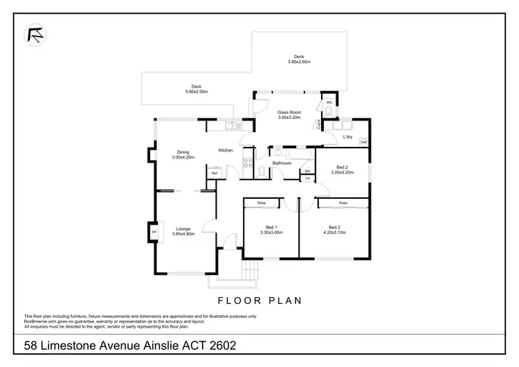 Floorplan of Homely house listing, 58 Limestone Avenue, Ainslie ACT 2602