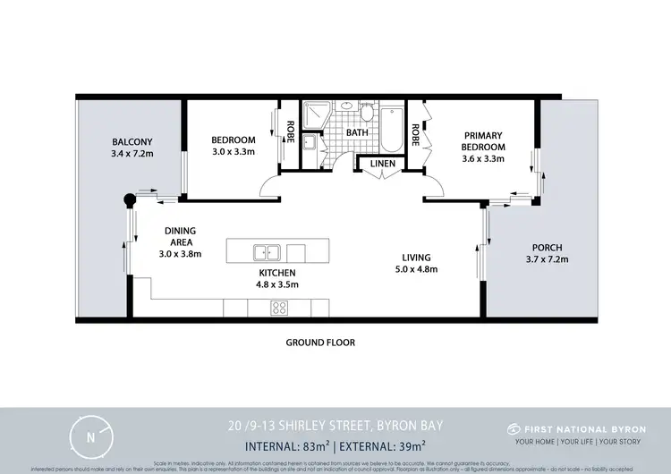 Floorplan of Homely unit listing, 20/9-13 Shirley Street, Byron Bay NSW 2481