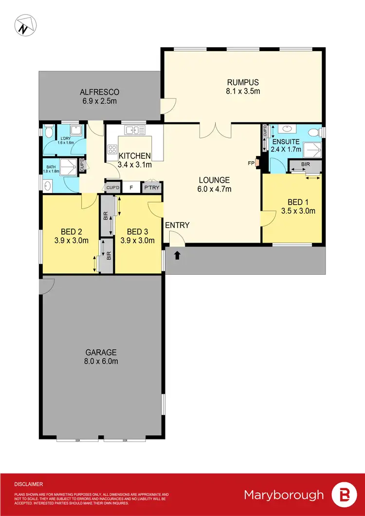 Floorplan of Homely house listing, 39 Raglan Street, Maryborough VIC 3465