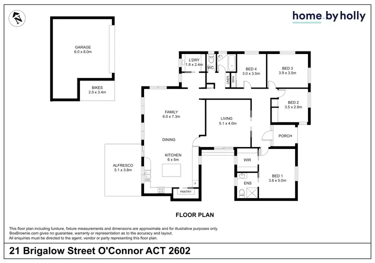 Floorplan of Homely house listing, 21 Brigalow Street, O'connor ACT 2602