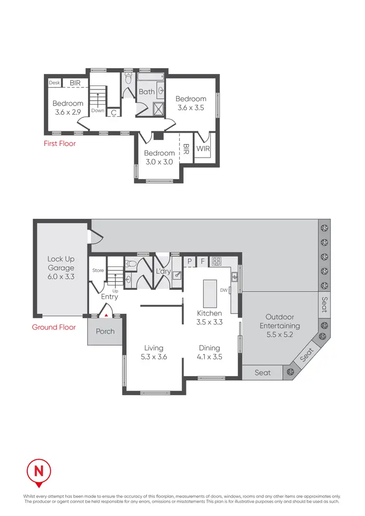 Floorplan of Homely townhouse listing, 2/66 Kingsville Street, Kingsville VIC 3012
