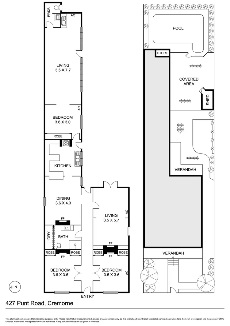 Floorplan of Homely house listing, 427 Punt Road, Richmond VIC 3121