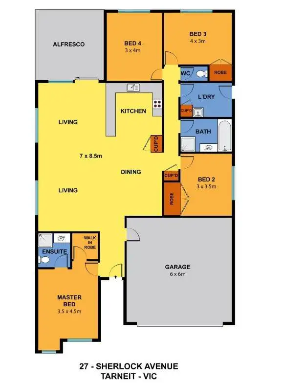 Floorplan of Homely house listing, 27 Sherlock Avenue, Tarneit VIC 3029
