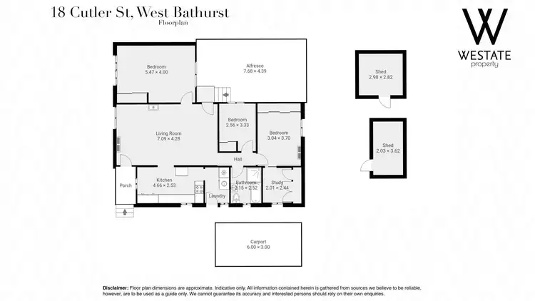 Floorplan of Homely house listing, 18 Cutler Street, West Bathurst NSW 2795