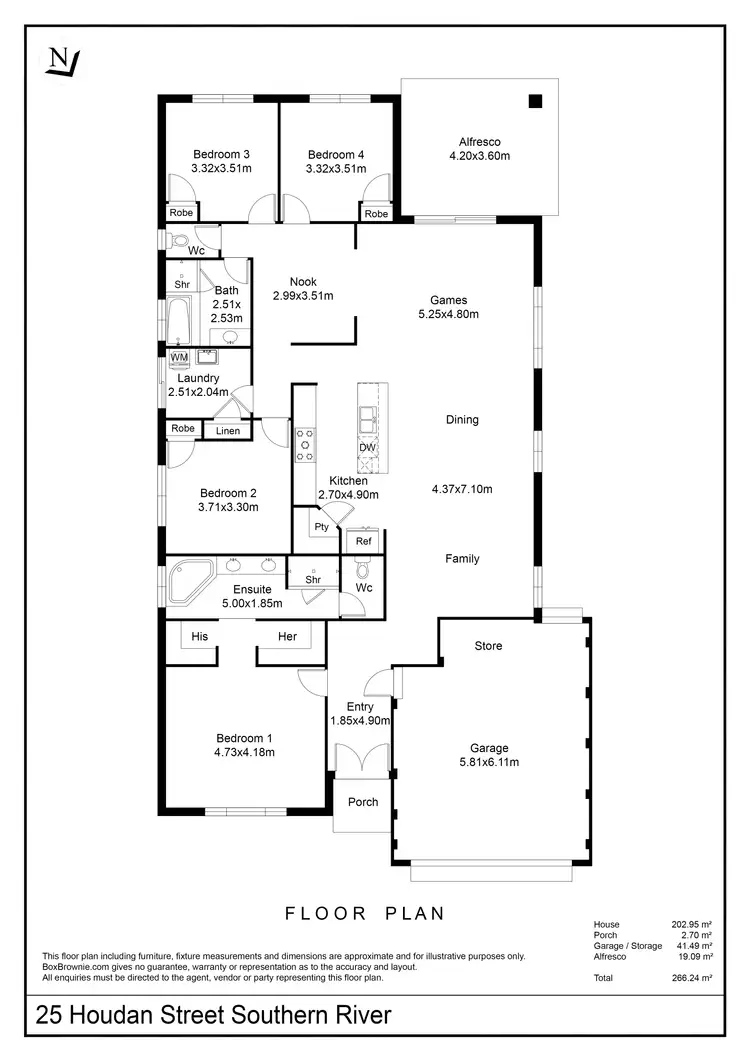 Floorplan of Homely house listing, 25 Houdan Street, Southern River WA 6110