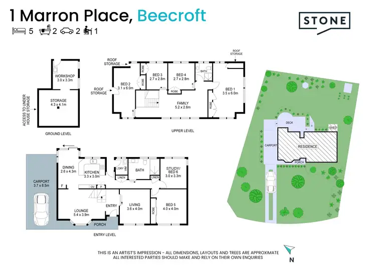 Floorplan of Homely house listing, 1 Marron Place, Beecroft NSW 2119