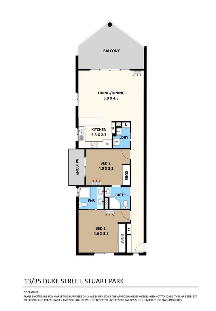 Floorplan of Homely unit listing, 13/35 Duke Street, Stuart Park NT 820