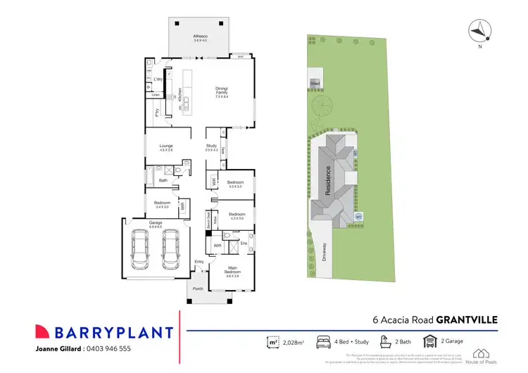 Floorplan of Homely house listing, 6 Acacia Road, Grantville VIC 3984