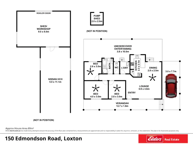 Floorplan of Homely house listing, 150 Edmondson Road, Loxton SA 5333