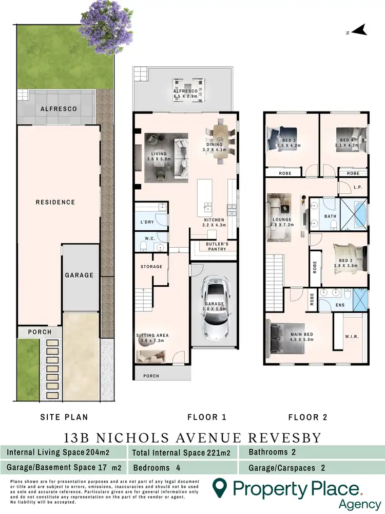 Floorplan of Homely semi-detached listing, 13B Nichols Avenue, Revesby NSW 2212