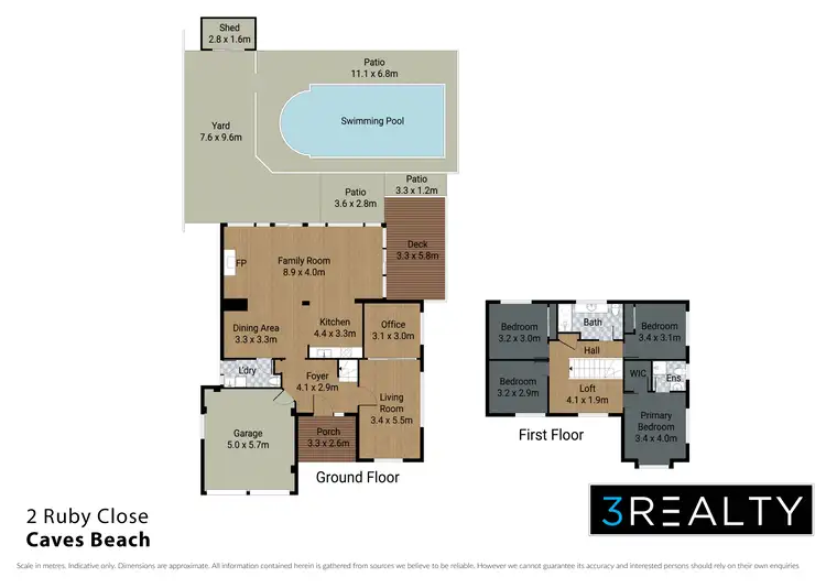 Floorplan of Homely house listing, 2 Ruby Close, Caves Beach NSW 2281
