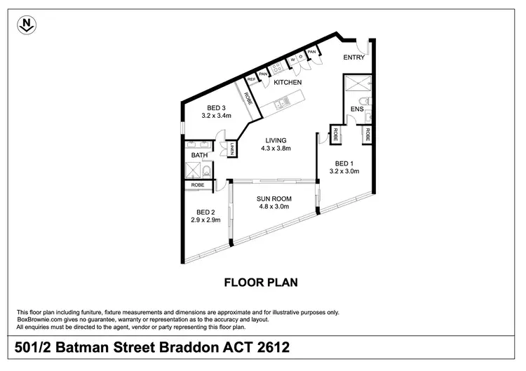 Floorplan of Homely apartment listing, 501/2 Batman Street, Braddon ACT 2612