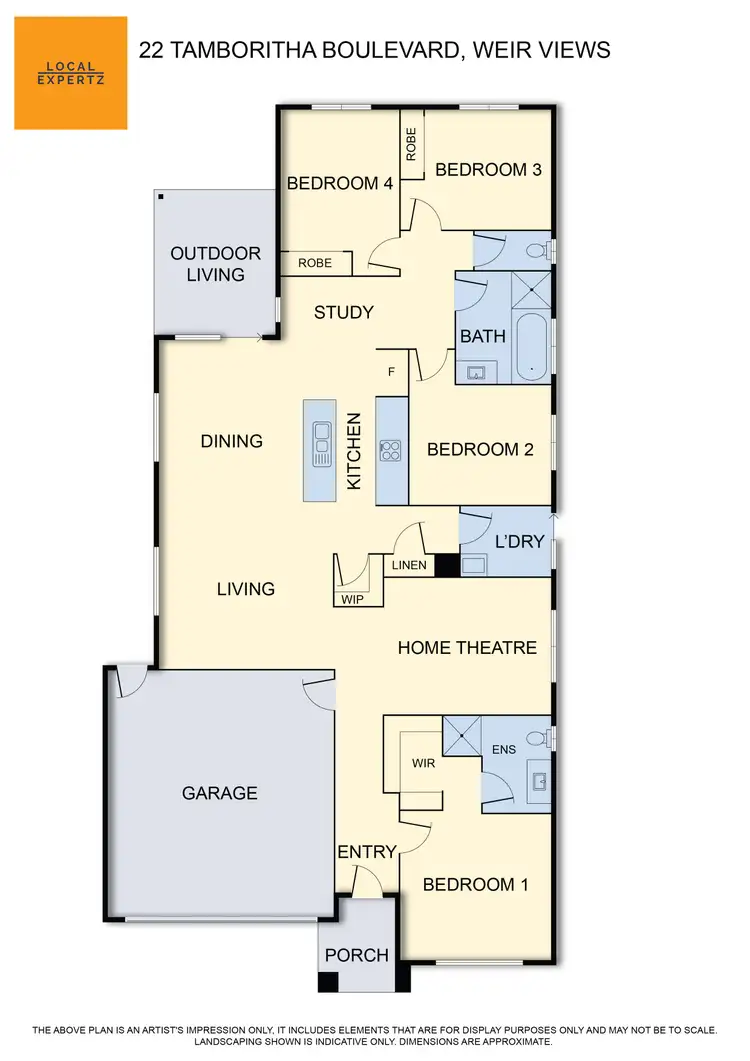 Floorplan of Homely house listing, 22 Tamboritha Boulevard, Weir Views VIC 3338