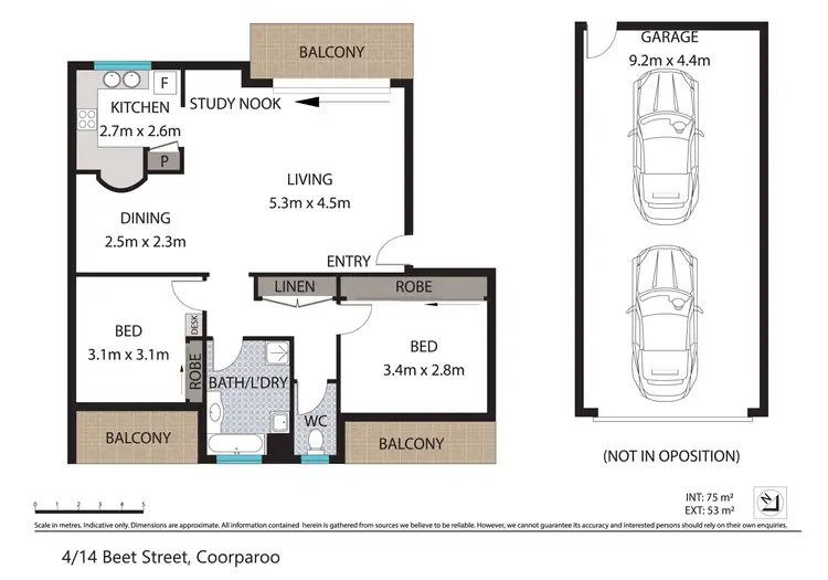 Floorplan of Homely unit listing, 4/14 Beet Street, Coorparoo QLD 4151