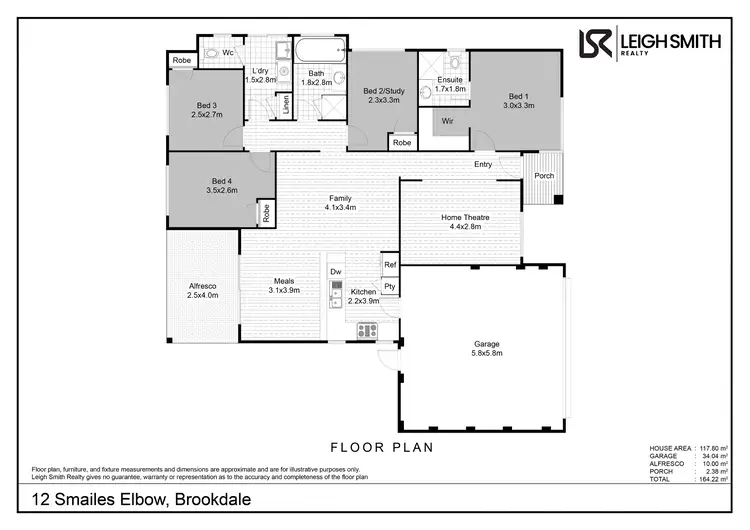 Floorplan of Homely house listing, 12 Smailes Elbow, Brookdale WA 6112