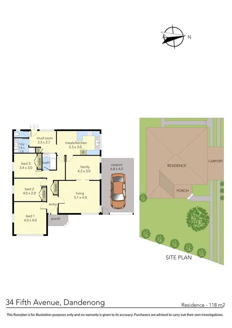 Floorplan of Homely house listing, 34 Fifth Avenue, Dandenong VIC 3175