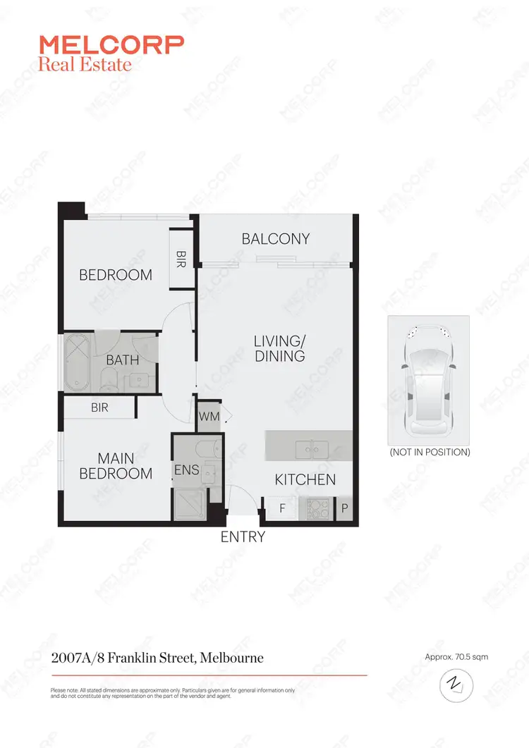 Floorplan of Homely apartment listing, 2007a/8 Franklin Street, Melbourne VIC 3000