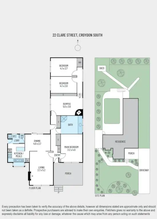 Floorplan of Homely house listing, 22 Clare Street, Croydon South VIC 3136