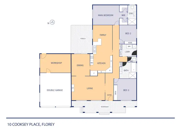 Floorplan of Homely house listing, 10 Cooksey Place, Florey ACT 2615