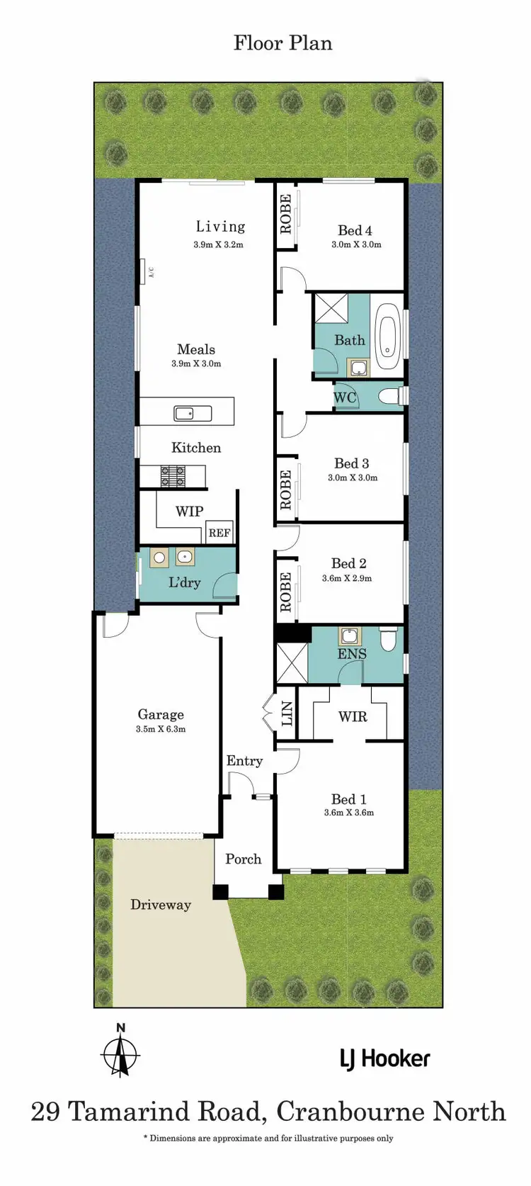 Floorplan of Homely house listing, 29 Tamarind Road, Cranbourne North VIC 3977