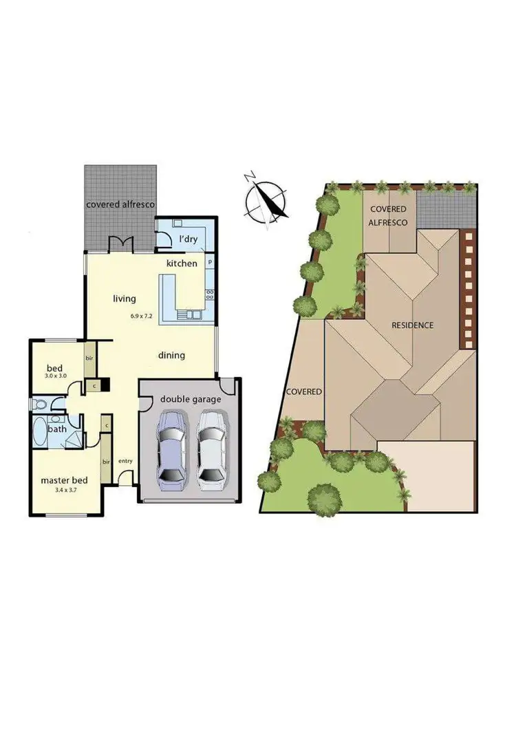Floorplan of Homely villa listing, 45/1 Malouf Court, Pakenham VIC 3810