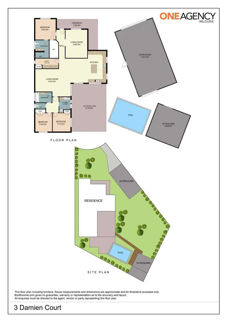 Floorplan of Homely house listing, 3 Damien Court, Mildura VIC 3500