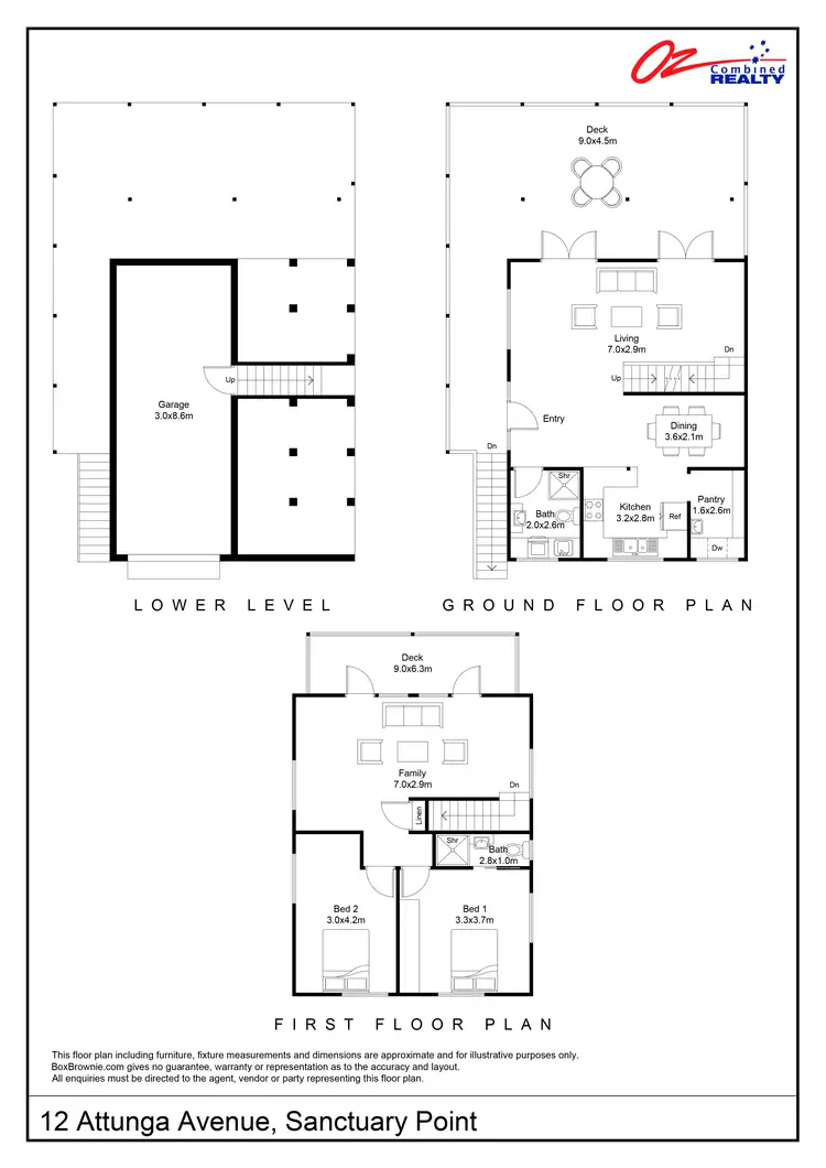 Floorplan of Homely house listing, 12 Attunga Avenue, Sanctuary Point NSW 2540