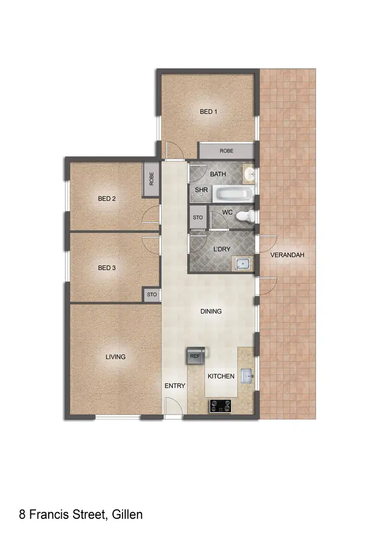 Floorplan of Homely house listing, 8 Francis Street, Gillen NT 870