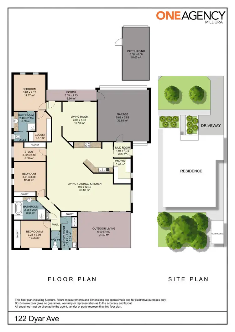Floorplan of Homely house listing, 122 Dyar Avenue, Mildura VIC 3500