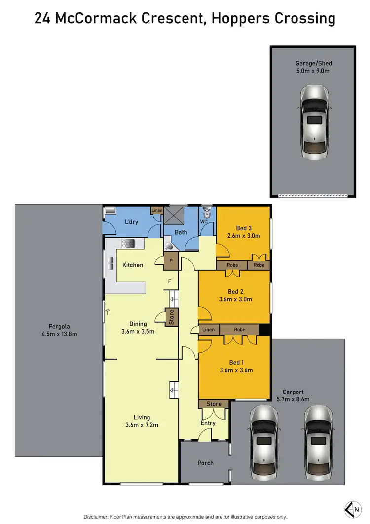 Floorplan of Homely house listing, 24 McCormack Crescent, Hoppers Crossing VIC 3029